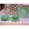 Image 1 : 4 Fire King Jadite Jane Ray Place Settings #1942170