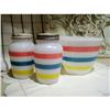 Image 1 : Fire King Stripes Grease Jar Shakers Range Set #1942177