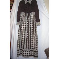 Vintage Cotton Voile 1960's Long Dress #1942207