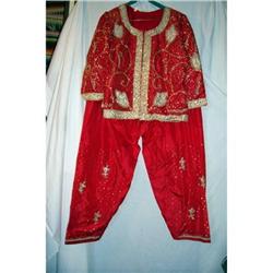 Vintage India Decorated Silk Costume #1942210