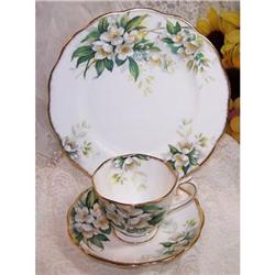 Cup Saucer Plate Orange Blossom Royal Albert  #1942233