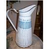 Image 1 : French Enameled Metalware Tall Pitcher #1942244