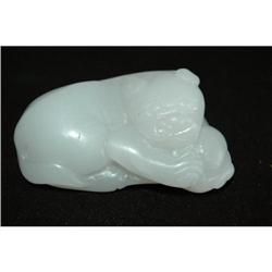 Carved  White Jade  Dog #1942248