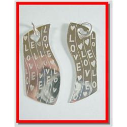 His/Hers Love Pendants Solid Sterling Silver #1942288