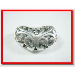 Hand Cut Filagree Slide Sterling Silver Pendant#1942294