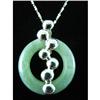 Image 1 : Jade Hoop Sterling Silver Pendant #1942311