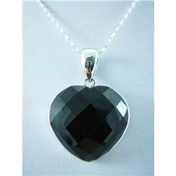 Faceted 'Stardust Stone Sterling Silver Pendant#1942313