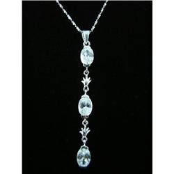 Topaz Dangle Sterling Silver Pendant #1942315