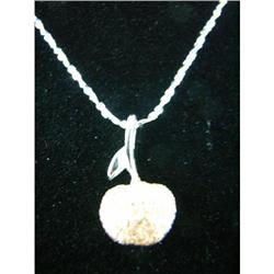 Textured Cherry  Sterling Silver Pendant #1942350