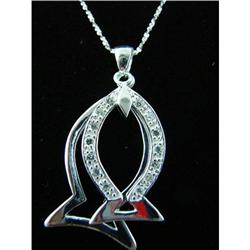 Christian Fish Topaz Sterling Silver Pendant #1942415