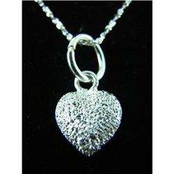 Designer Style Heart Sterling Silver Pendant #1942416