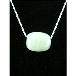 Jade & Silver Slide Sterling Silver Pendant #1942425
