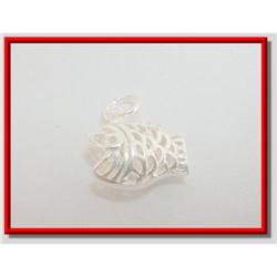 Designer Style Fish Sterling Silver Pendant #1942437