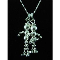 His/Hers People Sterling Silver Pendant  #1942442