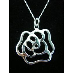 Abstract Flower Sterling Silver Pendant  #1942445