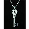 Image 1 : Fancy Skeleton Key Sterling Silver Pendant #1942449