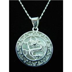 Motherof Pearl Dragon Sterling Silver Pendant #1942451