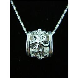 Flower Slide Necklace Sterling Silver Pendant #1942466