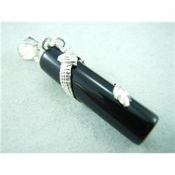 Onyx Dragon Necklace Sterling Silver Pendant #1942484