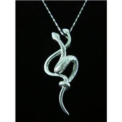 Intertwined Serpents Sterling Silver Pendant #1942512
