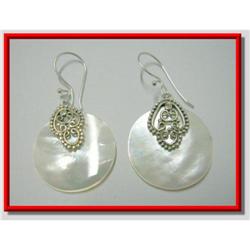 Mother-of-Pearl Sterling Silver Earrings #1942518