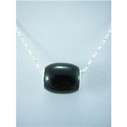 Onyx Slide Necklace Sterling Silver Pendant #1942530