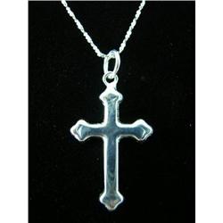 Sterling Silver Christian Cross Pendant #1942558