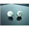 Image 1 : Cute Swirl Shiva Shell Sterling Silver Earrings#1942624