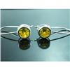 Image 1 : Citrine Solitaire Sterling Silver Earrings #1942662