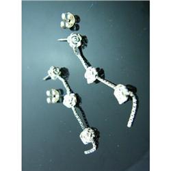 Dual Rose Designer Sterling Silver Earrings #1942670