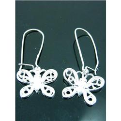 Butterfly Dangle Sterling Silver Earrings #1942671