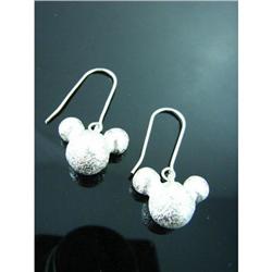 Mickey Mouse Dangle Sterling Silver Earrings #1942675