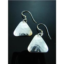 Geometric Dangle Sterling Silver Earrings #1942692