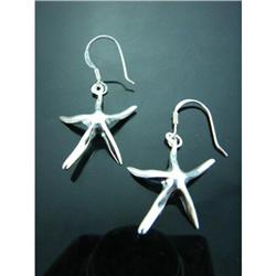 Handmade Starfish Sterling Silver  Earrings #1942693