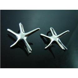 Abstract Starfish Sterling Silver Earrings #1942704