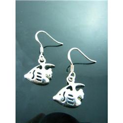 Designer Angel Fish Sterling Silver Earrings #1942708