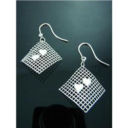 Designer Heart Sterling Silver Earrings #1942709