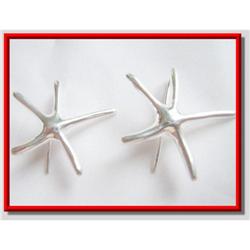 Abstract Starfish Sterling Silver Earrings #1942727