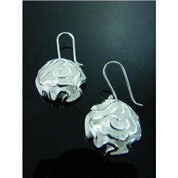 Cat Face Dangle Sterling Silver  Earrings #1942734