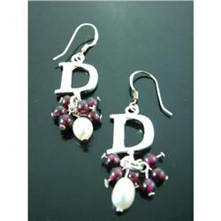 Bead & Chain Dangle Sterling Silver Earrlings #1942741