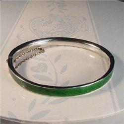 Sterling Silver and Guilloche Enamel Bracelet. #1943213