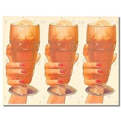 old vintage MALTS IN GLASS soda sign poster #1943240