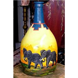 ORIG SIGNED PAINTING OF ELEPHANTS #1943266
