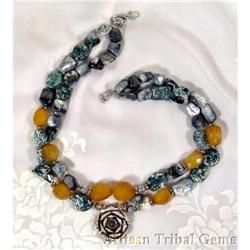 DOUBLE Agate Sterling Gemstone Necklace~230 #1943571