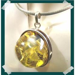 Robust Designer Baltic Amber Sterling Pendant #1943581