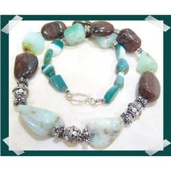 Magical Chrysoprase Jasper Gemstone Necklace #1943586
