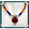 Image 1 : CRIMSON sunset Carnelian Lapis GEMSTONE #1943587