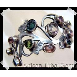 Springtime Beauty~Gemstone Sterling Silver Cuff#1943599