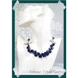 OUTSTANDING Sodalite Gemstone Silver Necklace #1943601