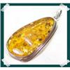 Image 1 : Blazing CITRINE Baltic Amber Sterling #1943636